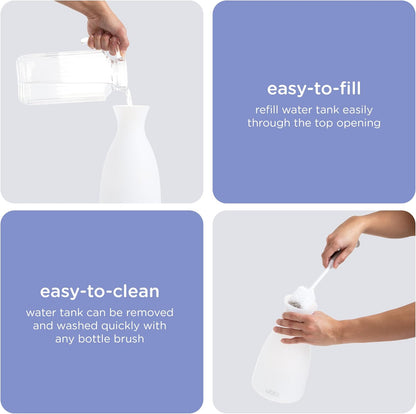 Ubbi Ultrasonic Humidifier, Easy Top-Fill Design | Adjustable Mist Control, Whisper-Quiet 25dB, Soft Night Light Glow for Nursery & Bedroom, Easy to Clean, Auto Shut-Off