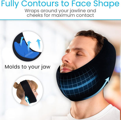 Vive Jaw Ice Pack Wrap for Face & Oral Surgery - Wisdom Teeth Ice Head Mask