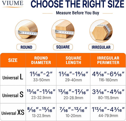 VIUME 24 Pcs Chair Leg Floor Protectors for Hardwood Floors Round | Silicone Covers Felt Pads Furniture Leg Caps Anti-Scratch Reduce Noise Fit (1-5/16" to 2")