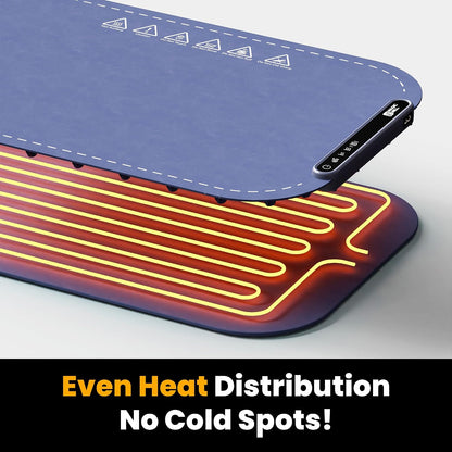 Magic Mill Warming Mat for Food - Premium XL Electric Warming Tray, 3 Temperature Levels, 10s Fast Heating Silicone Surface, Rollup Buffet Heat Pad, Non-Slip Feet, Ideal for Parties, Home, Travel