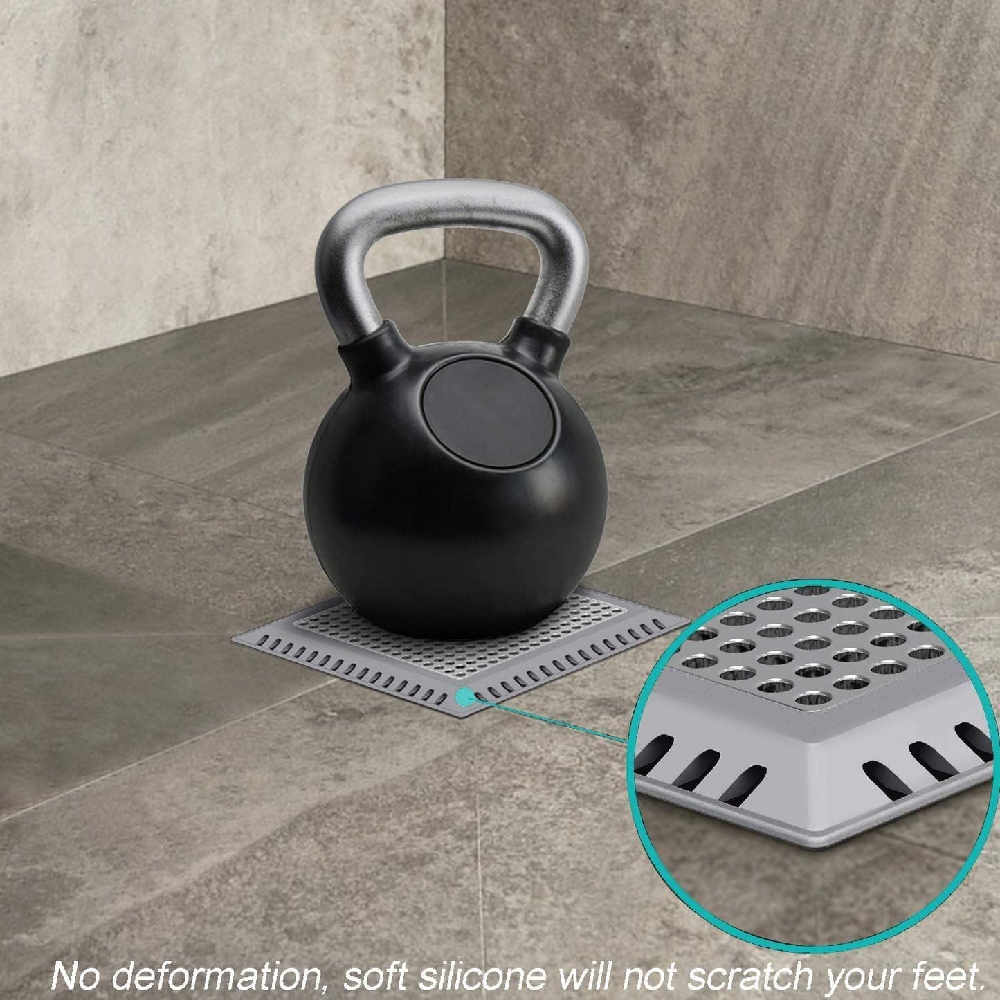 Aojuxix Shower Drain Hair Catcher/Drain Strainer/Shower Drain Cover | Stainless Steel and Silicone Hair Trap for Bathroom Floor Drain (Patented Product)