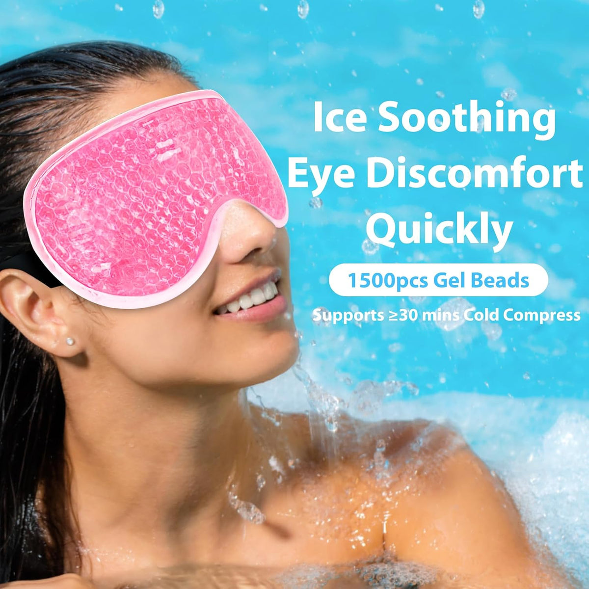BeeVines Gel Eye Mask, Cooling Ice Masks for Puffy Eyes (2 Pack)