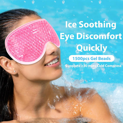 BeeVines Gel Eye Mask, Cooling Ice Masks for Puffy Eyes (2 Pack)