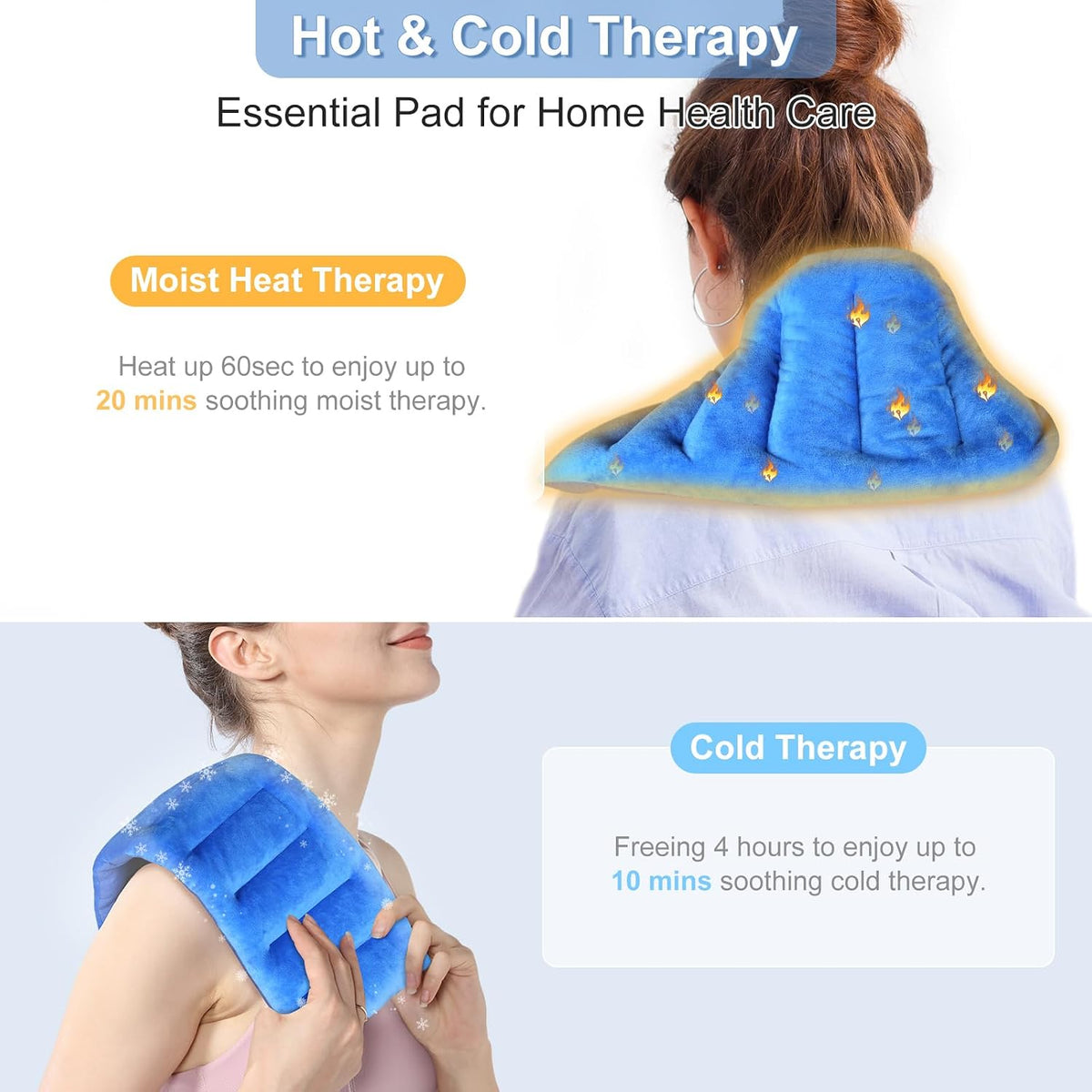 SuzziPad Microwave Heating Pad for Muscle Soreness Fatigue, 7"X16", Gray