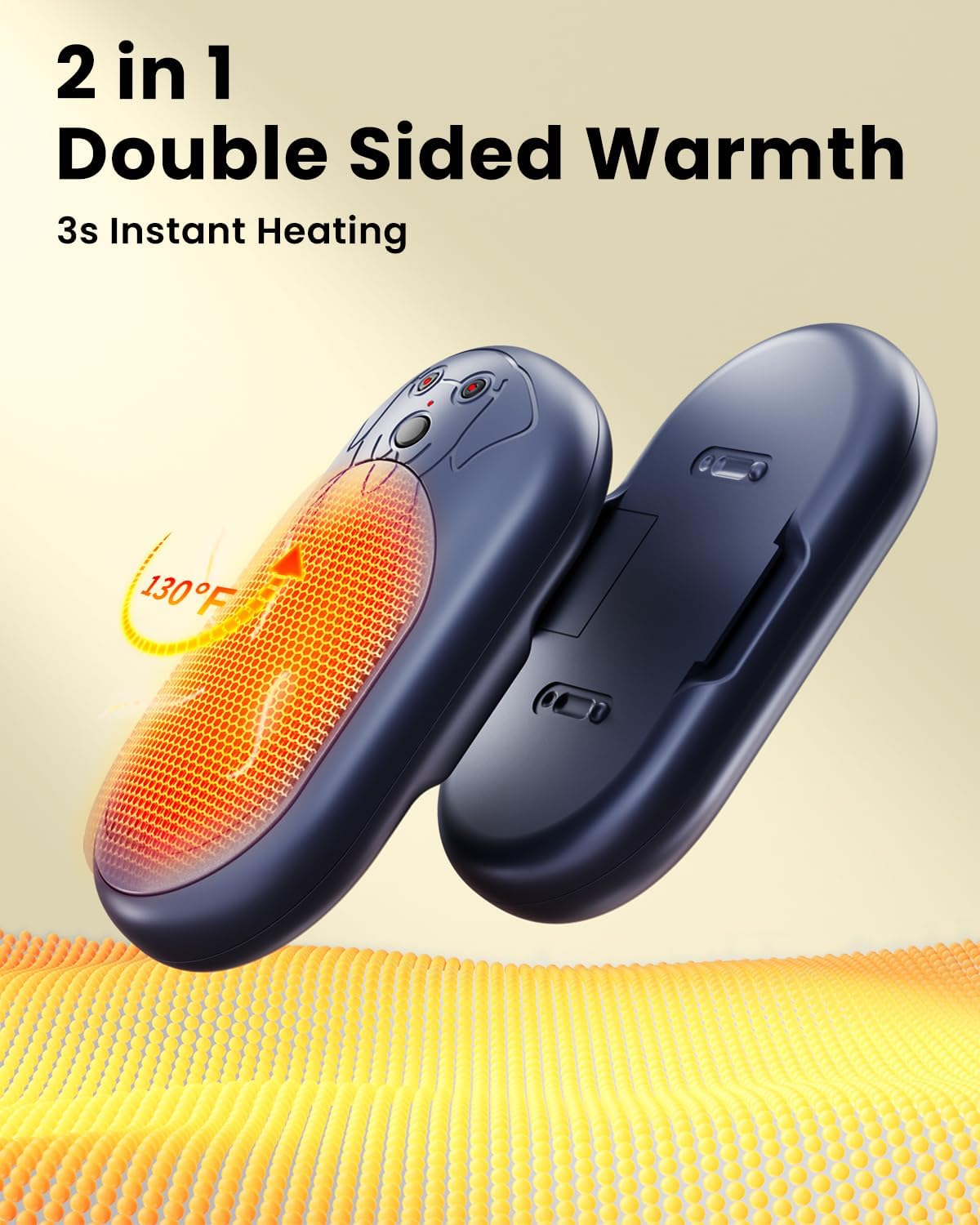 Electric Hand Warmers Rechargeable 2 Pack, 3000Mah*2 Portable Hand Warmer Battery Operated, Fun & Practical & Useful Gifts for Men Chrismas, Outdoor Camping Gifts, Hunting Accessories and Gear