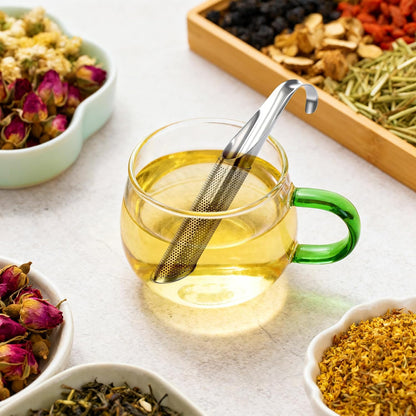 2 Pcs Tea Infuser, Tea Diffusers for Loose Tea with Teaspoon Tea-tweezers Steel Wire Cloth, for All Kinds of Tea