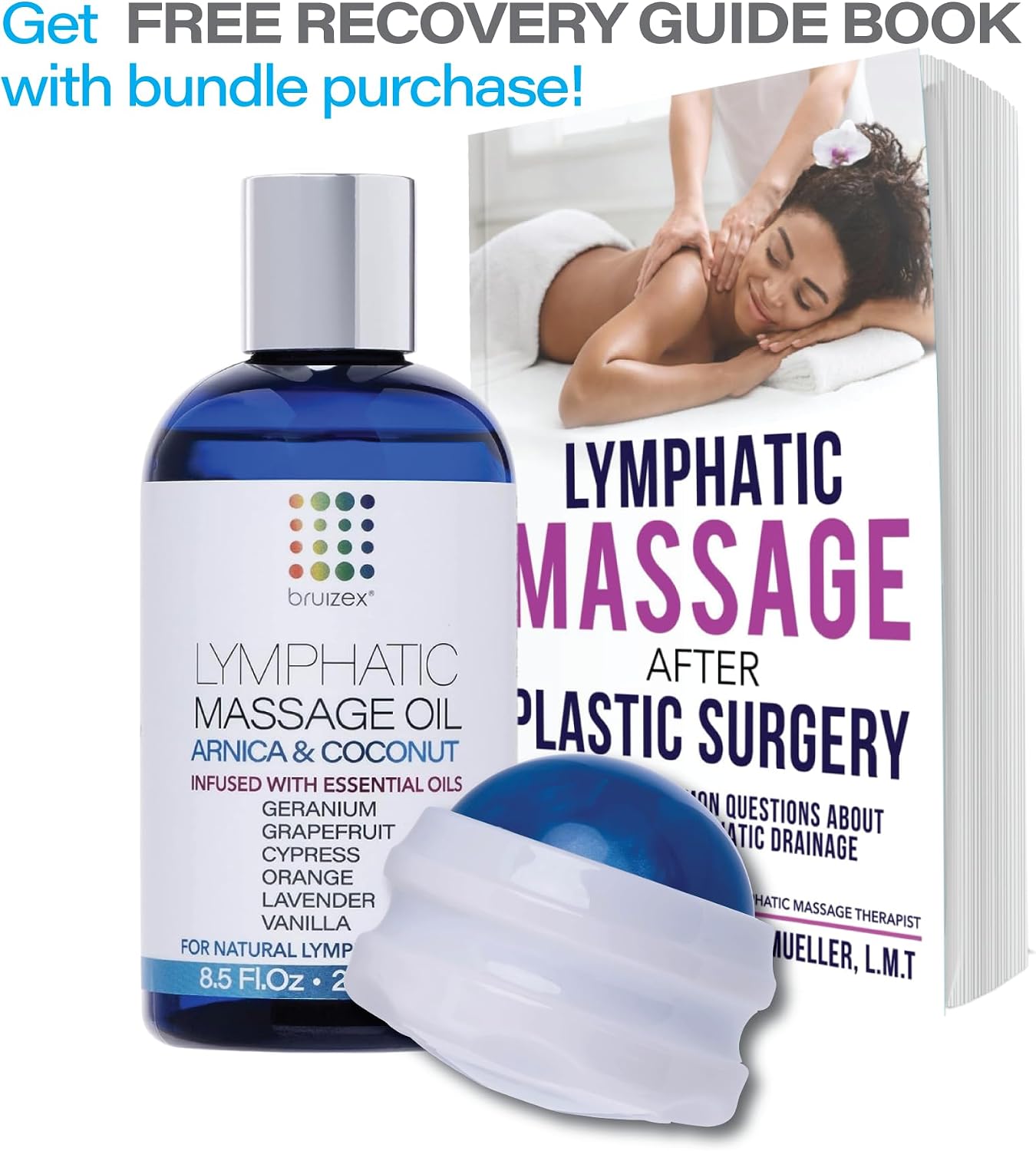 Lymphatic Drainage Massager, Fibro Roller Ball for Post Surgery Recovery | Handheld massager for post-surgery recovery after liposuction, 360 lipo, tummy tuck and BBL