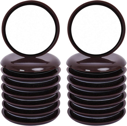 Ezprotekt 16 Pack Self-Stick Furniture Chair Leg Sliders for Carpet, 2-1/8" Self-Adhesive Round Furniture Movers Sliders, Carpet Chairs Furniture Glides, Carpet Moving Sliders Easily Move (Beige)