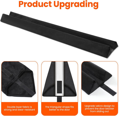 GDHOMM Door Draft Stopper for Bottom of Doors Weather Stripping Door Gap Filler Soundproof Size Adjustable 30"-36", Gray