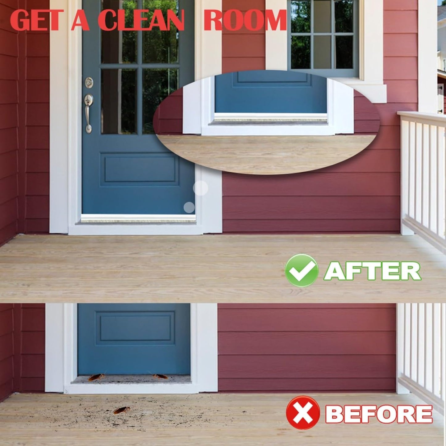Door Sweep for Bottom of Door: Integrated Design with Brush | Self Adhesive Under Door Draft Stopper - Seal Dust Noise Hot or Cold Air Insulation - White 39"L 2" W