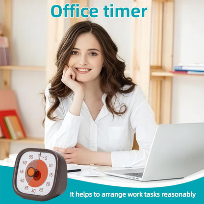 Visual Timer for Kids - 60 Minute Visual Kids Timer for Classroom Home Office, Countdown Timer for Cooking Teaching Working Meeting (Orange)