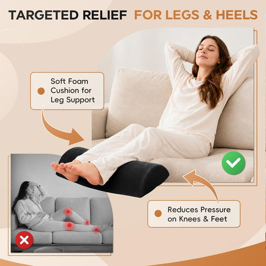 Recliner Foot Pillow, High-Resilience Foam Half-Moon Pillow for Sleeping