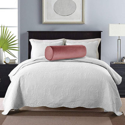 Tinbolunce Memory Foam Roll Pillow for Knee/Leg/Neck - Full Moon Bolster/Round Cylinder Pillow for Sleeping on Side or Back - Removable Cooling Cover Length 18" x 6" Diameter (Chocolate Brown)