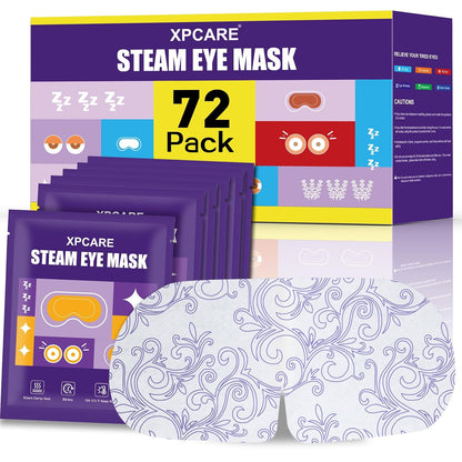 XPCARE 72 Pack Steam Eye Mask Disposable for Dry Eyes Cornea Care-Lavender