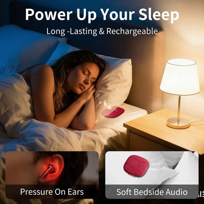 Under Pillow Speaker for Sleeping, Pillow Speaker for Sleeping with White Noise &Timer, Wireless Sleep Aid with Stereo Bass Private Sleep Headphones for Side Sleepers-Light Purple