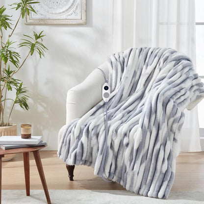 Westinghouse Heated Throw Blanket, 50"x60", Charcoal, ETL Certified