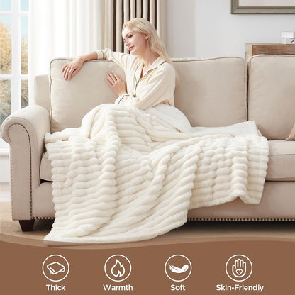Westinghouse Heated Throw Blanket, 50"x60", Charcoal, ETL Certified