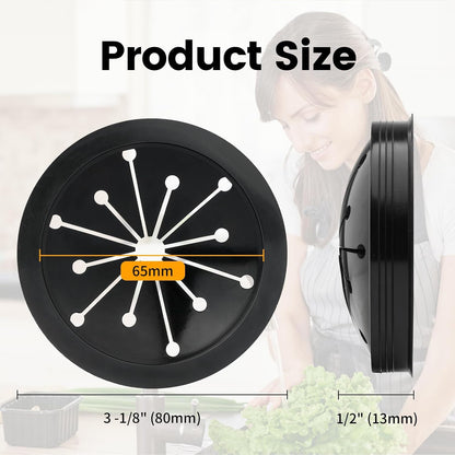 Garbage Disposal Splash Guard, 2 Pack Upgraded EPDM Rubber Drain Insert for InSinkErator Evolution Series 3 3/8" QCB-AM Sink Baffle Drain Cover Removable Quiet Collar EPDM Strainer Insert Parts