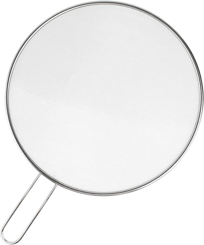Stainless Steel Splatter Guard, 13-Inch Silver Grease Splatter Guard for Frying Pan, Cooking Pots, and Skillets - Ideal for Kitchen and Dining Room Use