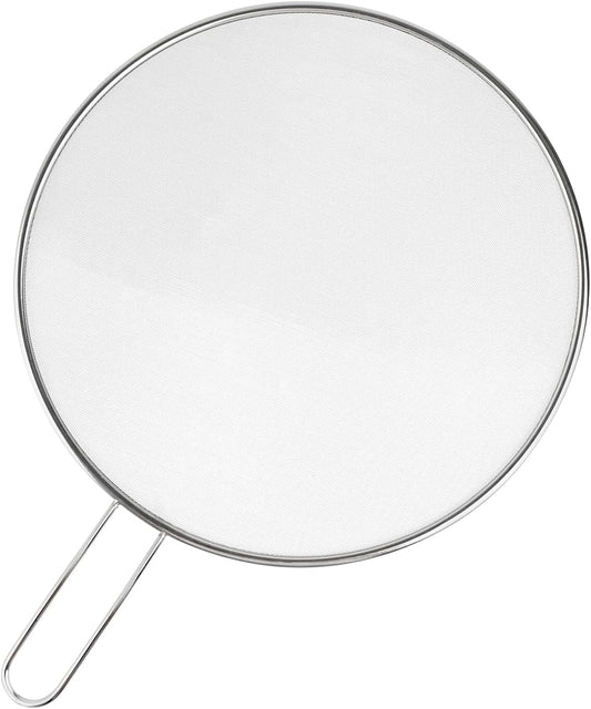 Stainless Steel Splatter Guard, 13-Inch Silver Grease Splatter Guard for Frying Pan, Cooking Pots, and Skillets - Ideal for Kitchen and Dining Room Use