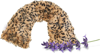 warmies Microwavable Shoulder Heating Pad, Neck Warmer & Heat Pack, Snowy | Steady Pressure, Cooling Relief, Scented with Calming French Lavender, Microwave 30 sec, Freeze 2-3 hrs, Soft Faux Fur