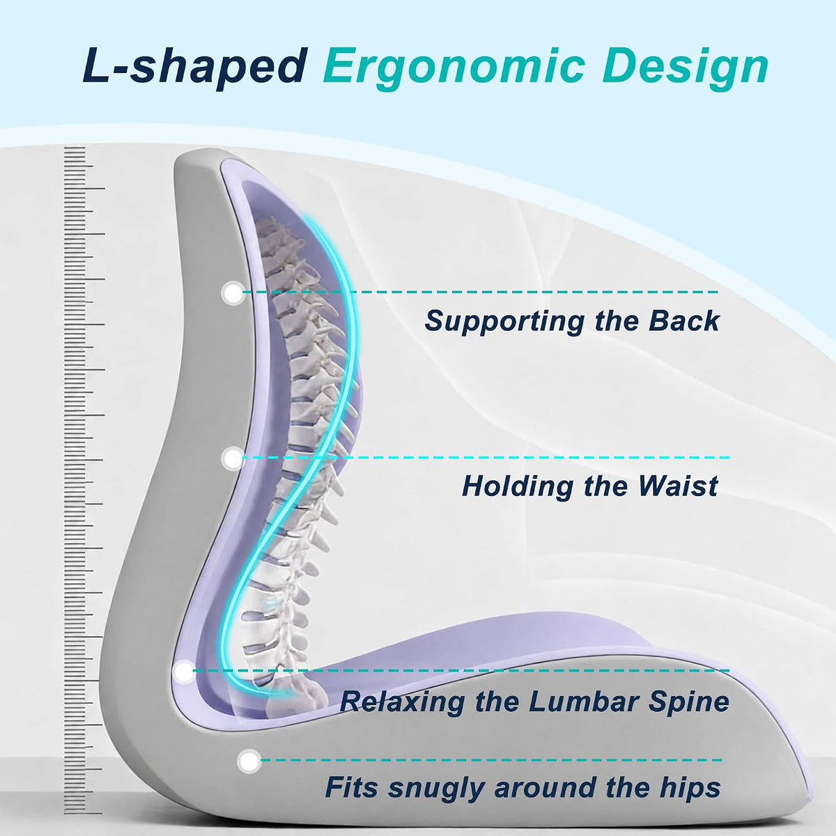Seat Cushion for Office Chair, Ergonomic Cushion with Lumbar Support Pillow