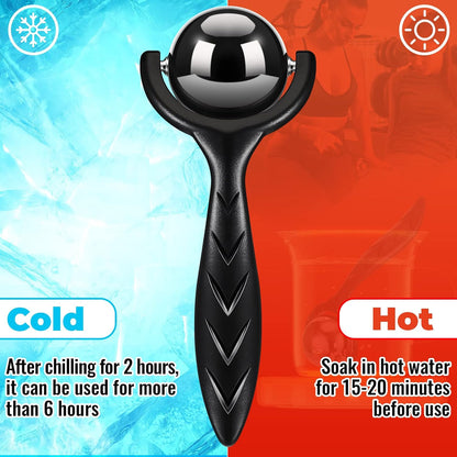 Tatuo Massage Ball Roller Manual Massage Ball for Heat and Ice Therapy Self Massage Tool for Deep Tissue and Sore Muscle Relief of Stiffness and Stress, Body, Neck, Back, Foot, Plantar