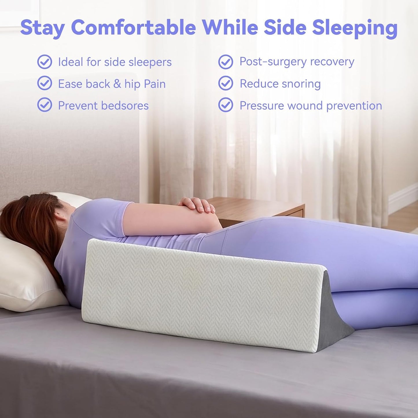 Vekkia Lumbar Support Pillow for Recliner, Ergonomic Back Support for Couch | Backrest Pillow, Improve Posture, Relieve Back Pain for Long Sitting & Elderly, for Armchair & Sofa, Removable Cover,Brown