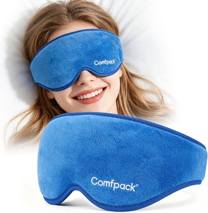 Warm Compress for Eyes - Removable Microwavable Eye Mask with Moist Heat for Dry Eyes, Blepharitis & MGD, Chalazion, Remove Styes, Sinus Relief, Eye Heating Pad, Gift for Women Men