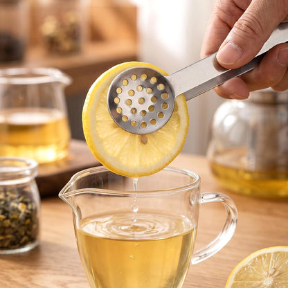 4PCS Stainless Steel Tea Bag Squeezer with Bunny Silicone Tea Bag Holders, 6inch Round Teabag Squeezer Strainer Clips Sugar Ice Cube for Kitchen Bar Tools