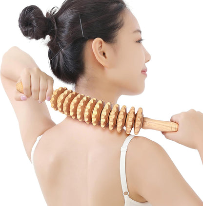 3Pcs Wood Therapy Massage Tools Lymphatic Drainage Massager Wooden Massager Body Sculpting Tools for Maderoterapia,Anti-Cellulite,Pain Relief(3-in-1 Massager)
