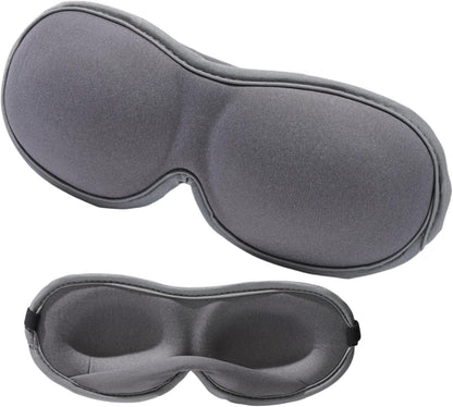 Ultra-Thin 3D Sleep Mask for Side Sleepers Women Men, Contoured Eye Mask for Lash Extensions, Light Blocking, Soft Breathable Lightweight Eye Mask for Sleep, Travel, Meditation,Airplane (Black)