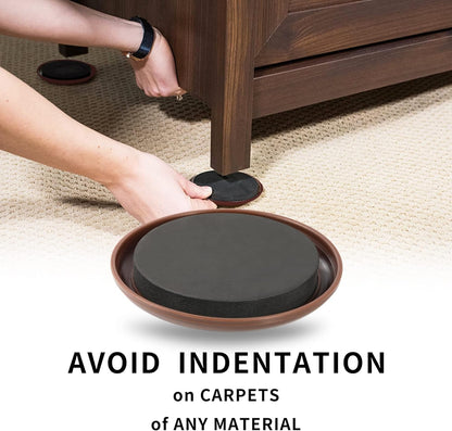 Furniture Sliders, 20pcs-3 1/2” Furniture Sliders for Carpet, Furniture Pads Hardwoods Floors, Heavy Duty Furniture Movers Sliders, Reusable Furniture Moving Pads, Floor Protectors for Carpet