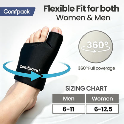 Comfpack Foot Ice Pack Toe Wrap for Bunion, Gout, Plantar Fasciitis Relief