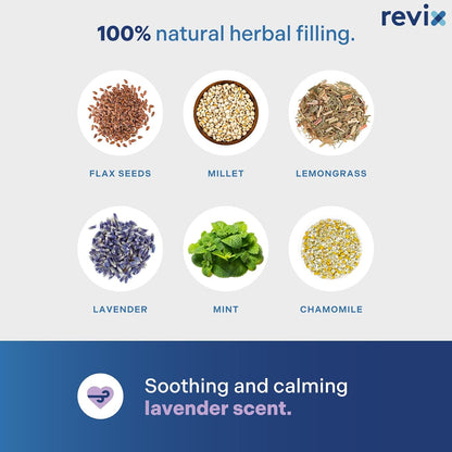 REVIX Microwave Heating Pad for Neck and Shoulders Back, Microwavable Heated Neck Wrap Warmer with Moist Heat, Lavender Aromatherapy Hot and Cold Pack