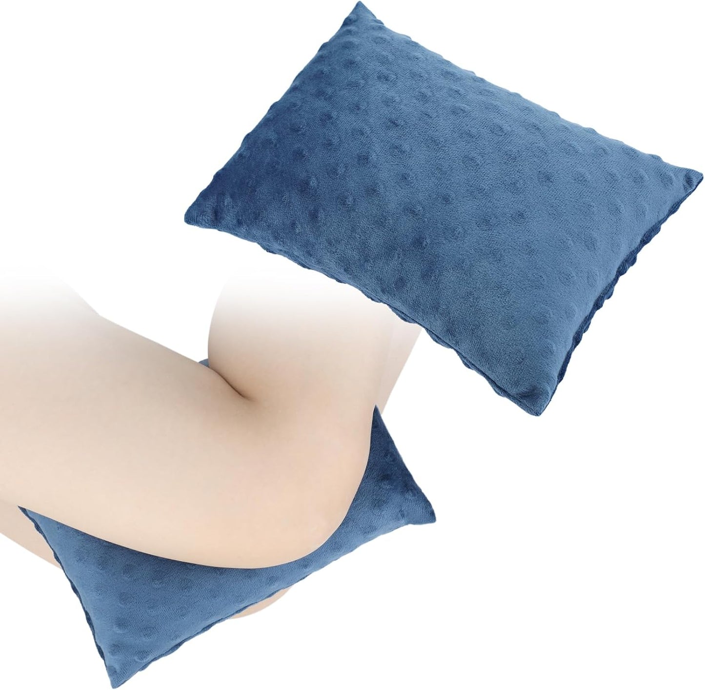 Soft Knee Pillow Leg Pillows 11" x 7.8" Small Hip Support Pillows Between Legs for Side Sleepers Sciatica Joints Pain Relief Machine Washable Post Surgery Cushion Gifts, Minky Dot Light Gray