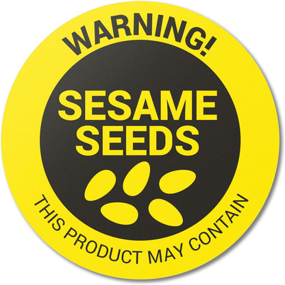 Sesame Seeds Allergy Warning Stickers, 1.5 Inch Round, 300 Labels