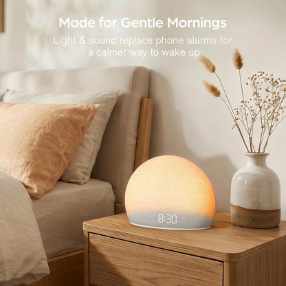 HOUSBAY Sunrise Alarm Clock with White Noise Sound Machine for Bedroom