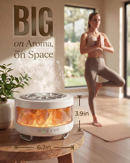 Essential Oil Diffuser with Himalayan Salt Lamp, Scent Diffusers for Home
