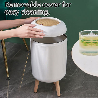 WanWanKa Mini White Plastic Trash Can, 2.6 Gallon Capacity, Slim Design, Anti-Odor, Easy to Clean, Suitable for Any Place | 10Liter Nordic Modern Waste Basket,Plastic Trash bin Suitable for Kitchen, Bathroom, Bedroom, Living Room, Office, Outdoor