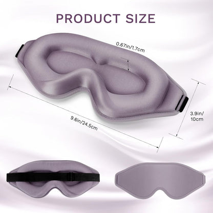 FlyCoco 99% Fully Block Out Light Eye Sleep Mask, 3D Deep Contoured Eyes Cover Zero Pressure, Long Lash Extension Eyes Mask with Adjustable Straps for Sleeping Travel Home Nap Rest Women Men (Pink)