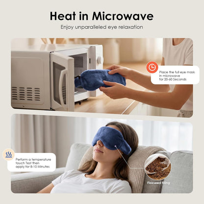 MORLIDEN Heated Eye Mask for Dry Eyes & Stye - Microwavable Warm Compress