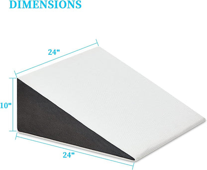 Wedge Pillow for Sleeping, Body Positioner for Side Sleepers | Back and Leg Support, Body Positioning, Pregnancy Support, Ankle Elevation, Memory Foam, Machine Washable Cover