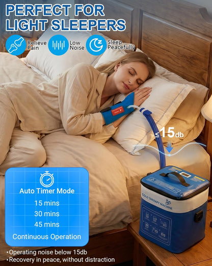 JOBYNA Leakproof Cold Therapy Knee Pad – Compatible Exclusively Ice Therapy Machine, Continuous Circulating Ice Knee Wrap for Post-Surgery Recovery, ACL, Meniscus Tear – No Gel Replacement Pad