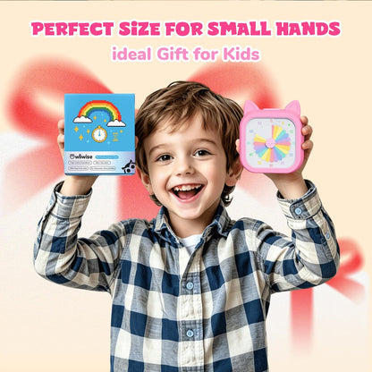 Owliwise Visual Timer for Kids, 60 Minute Countdown Timer with Silent Operation, Cute Pomodoro Rainbow Disk Time Management Tool for Classroom and Home Study, for Kids Desk, Office Desk and Meetings