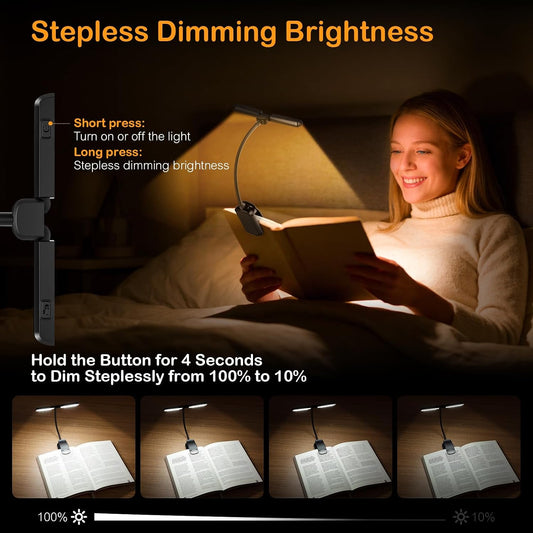 18 LED Rechargeable Book Light for Reading in Bed, Reading Light for Night