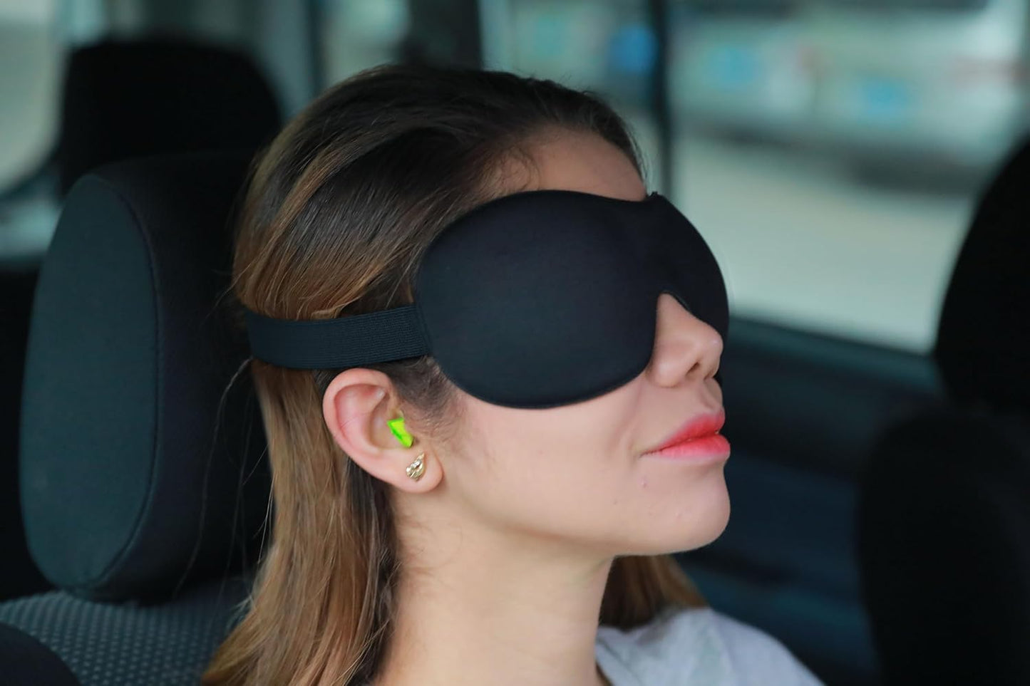 Sleep Mask SleepFun Invisible Alar Deep Orbit 3D Eye Mask Ultra Lightweight & Comfortable Sleeping Mask for Travel, Nap, Shift Works, Black & Blue