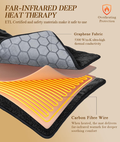 Fast-Heating Far Infrared Heating Pad for Neck and Shoulders and Back