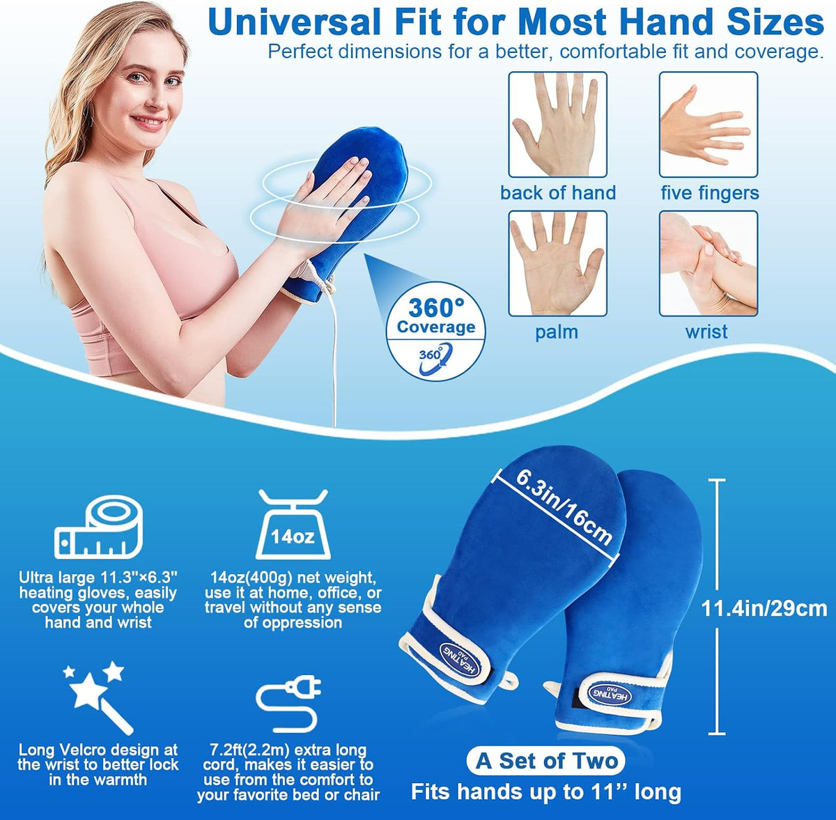 Cordless Foot Warmer with Heat and Massage - Rechargeable Heating Pad for Feet, 3 Temp & Vibration Levels, 60 Min Timer for Plantar Fasciitis, Ankle Pain, Cold Feet at Home, Office, Sleeping