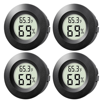 2-Pack Mini Hygrometer Indoor Humidity Meter Digital Thermometer | Small Digital LCD Monitor Thermometer Temperature Gauge Humidity Sensor (℉) or (℃) for Reptile Thermostat, Jars
